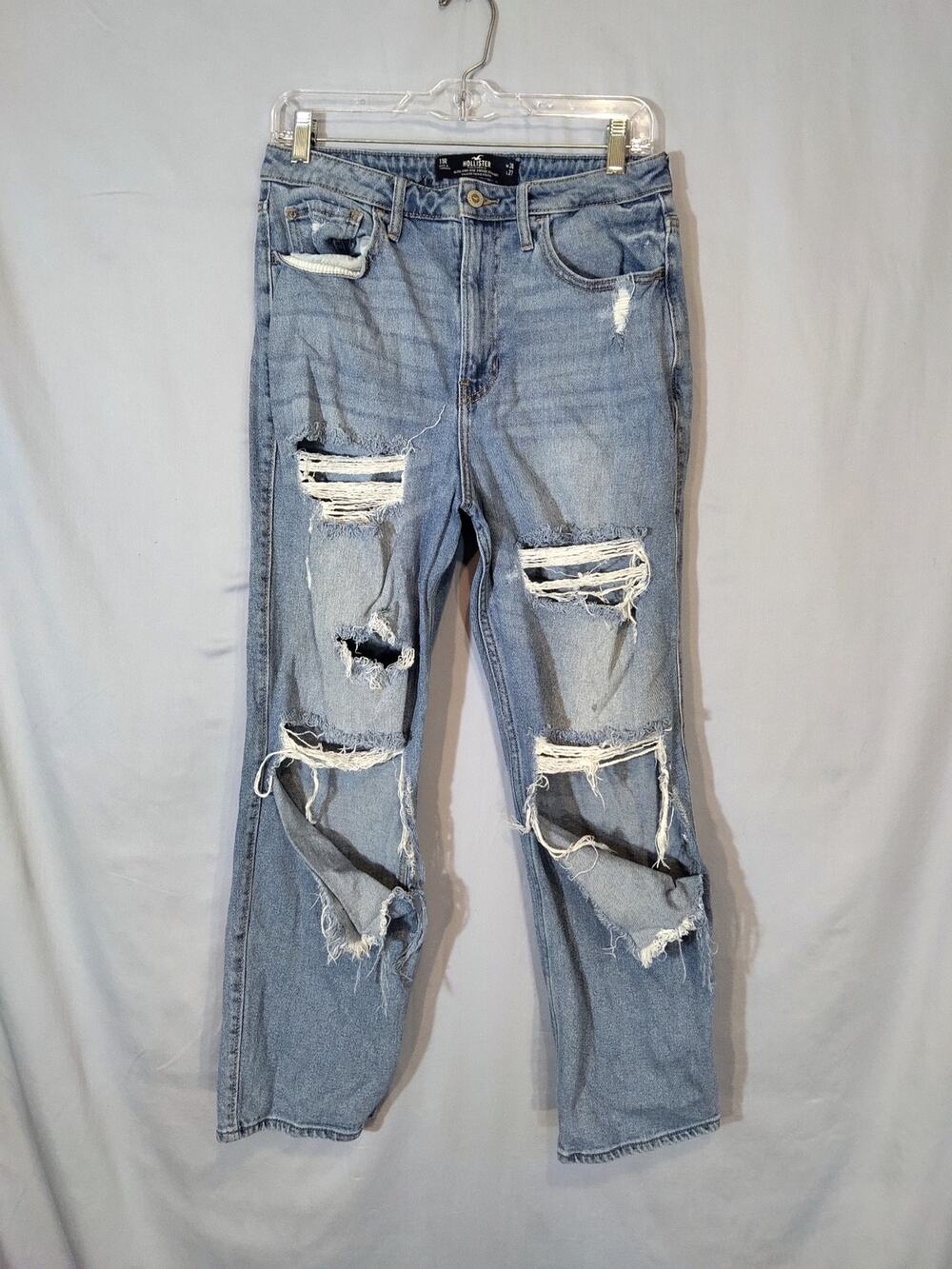 Hollister Pre-distressed High-Rise Vintage Straight Jeans